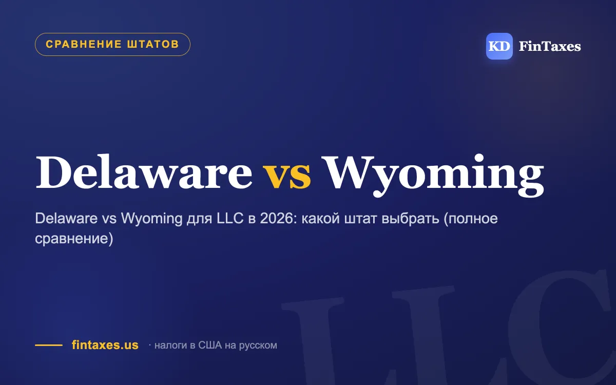 Delaware vs Wyoming для LLC в 2026: какой штат выбрать (полное сравнение)