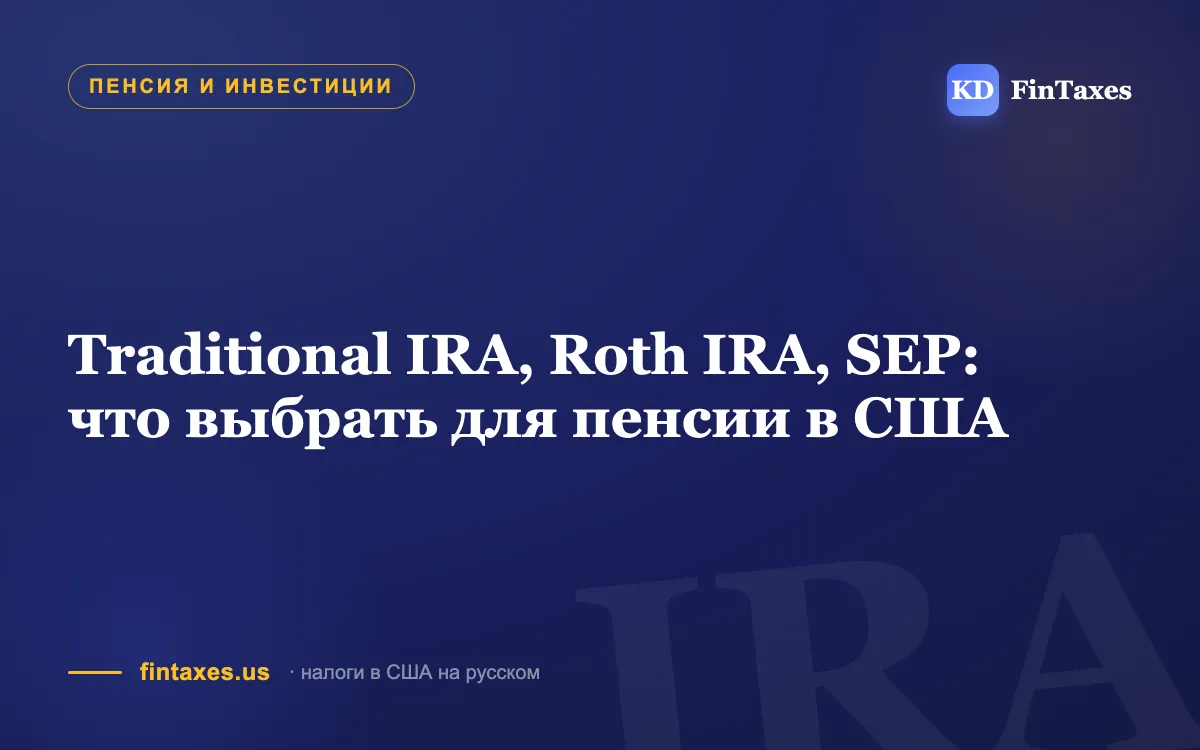 Traditional IRA, Roth IRA, SEP: что выбрать для пенсии в США