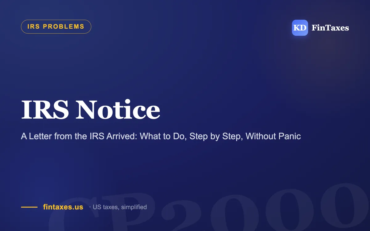A Letter from the IRS Arrived: What to Do, Step by Step, Without Panic