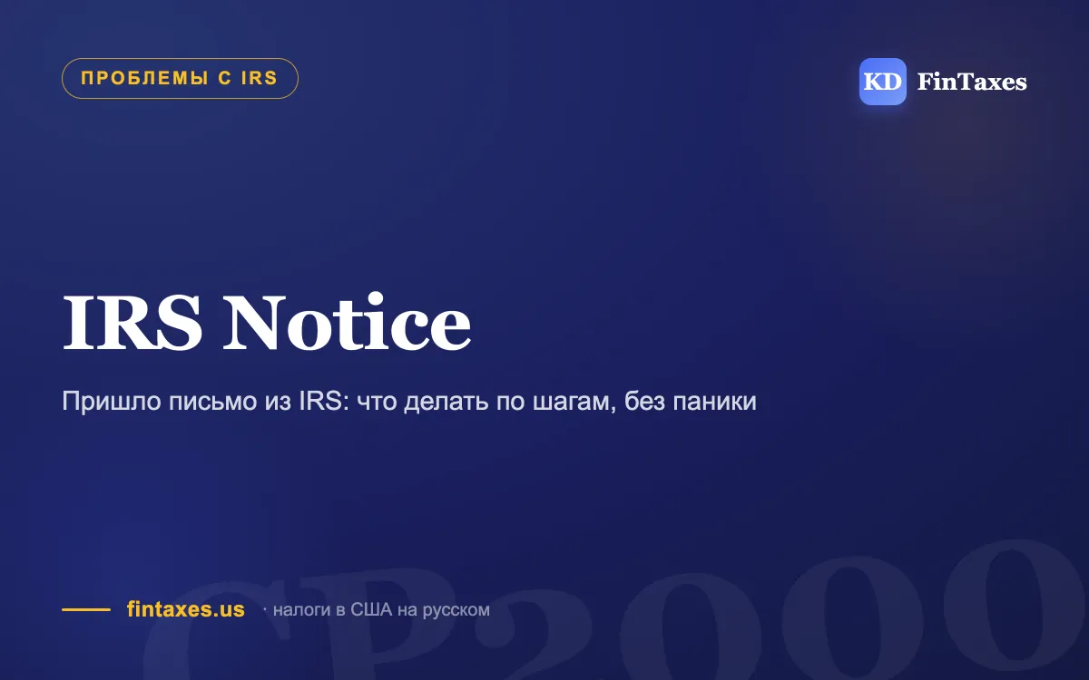 Пришло письмо из IRS: что делать по шагам, без паники