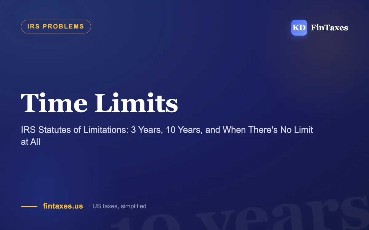 IRS Statutes of Limitations: 3 Years, 10 Years, and When There's No Limit at All