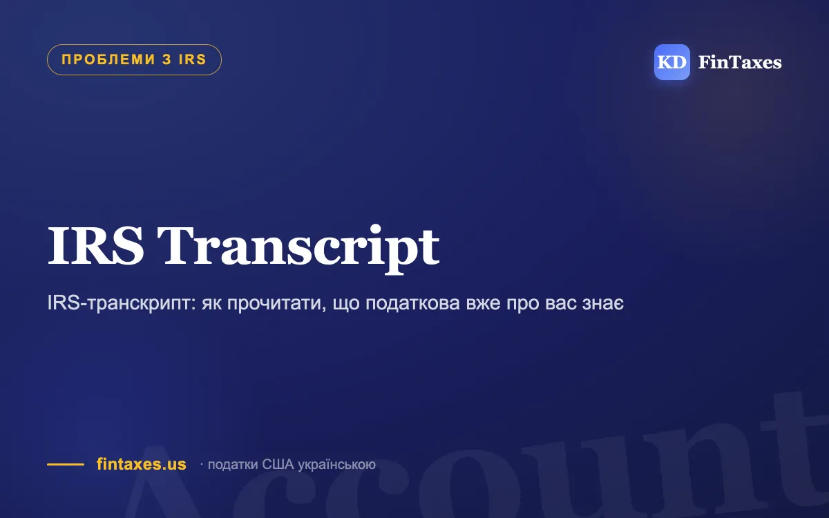 IRS-транскрипт: як прочитати, що податкова вже про вас знає
