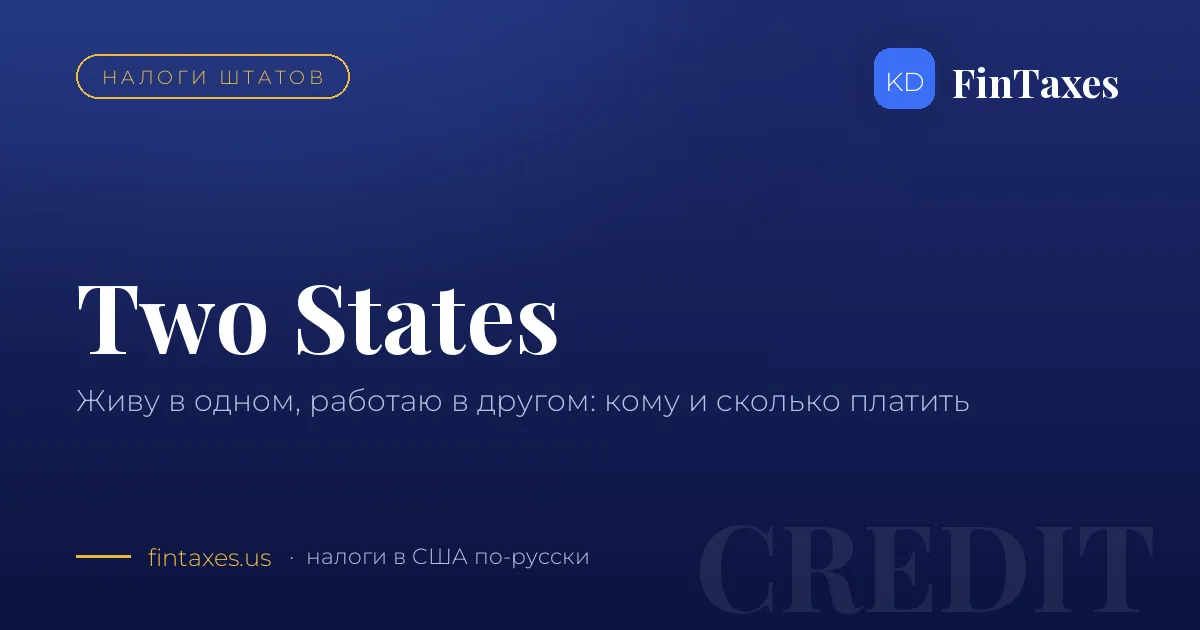 Живу в одном штате, работаю в другом: как не заплатить дважды