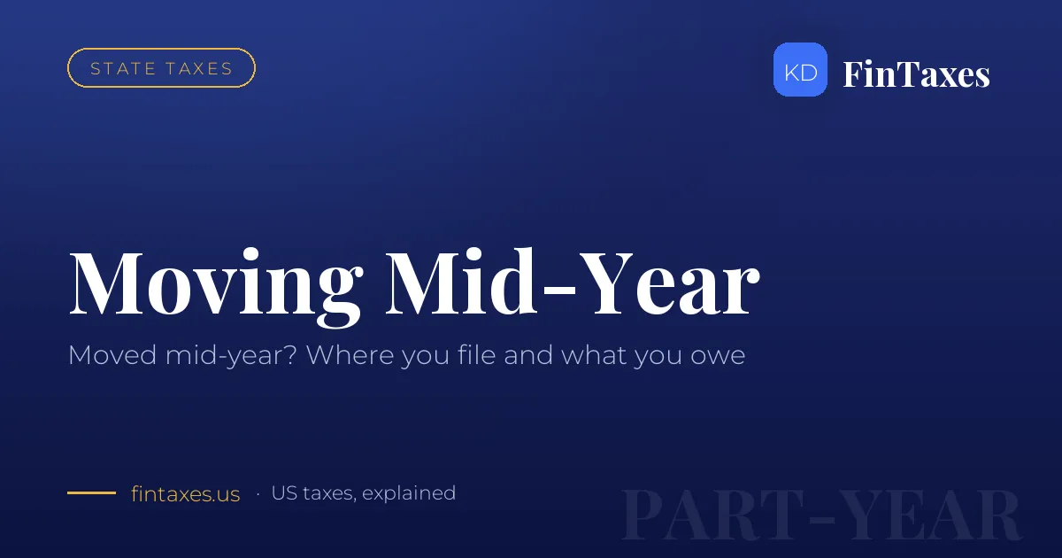 Moved to Another State Mid-Year: Where to File and How Much