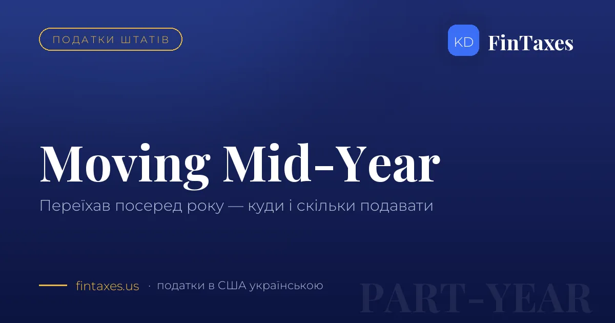 Переїхали до іншого штату посеред року: куди і скільки декларацій подавати