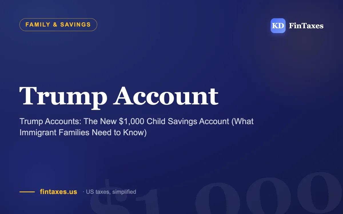 Trump Accounts: The New $1,000 Child Savings Account (What Immigrant Families Need to Know)
