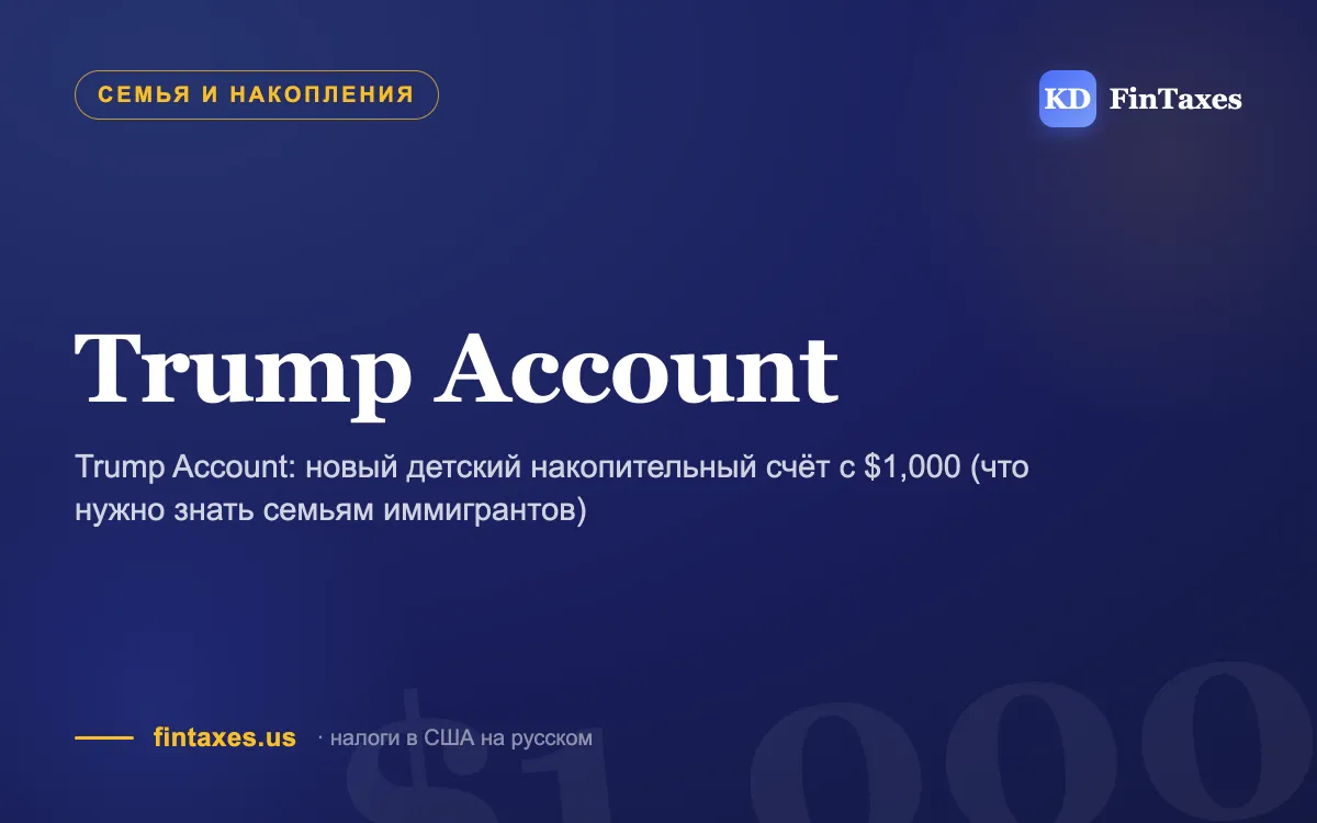 Trump Account: новый детский накопительный счёт с $1,000 (что нужно знать семьям иммигрантов)