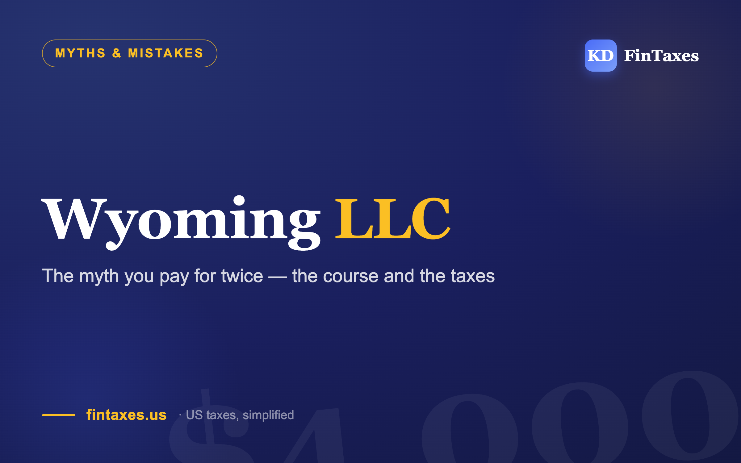 I Paid $4,000 for a Course: "Open an LLC in Wyoming and Pay No Taxes." Here's What Went Wrong
