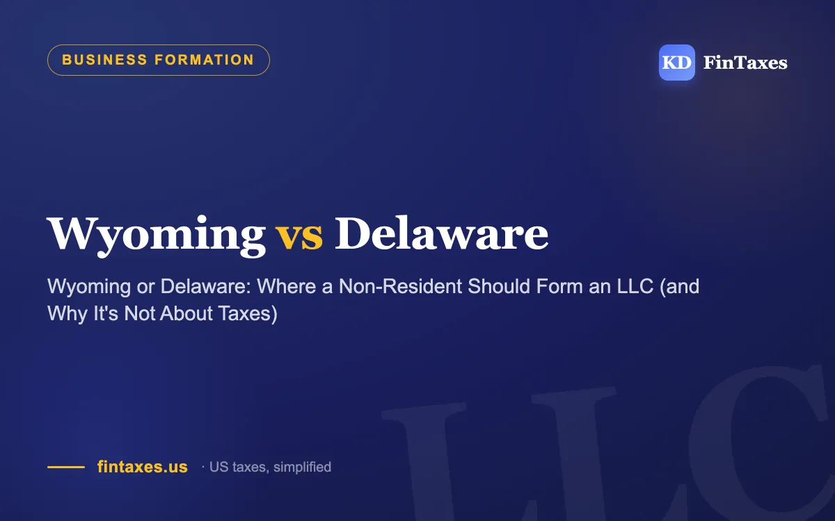 Wyoming or Delaware: Where a Non-Resident Should Form an LLC (and Why It's Not About Taxes)